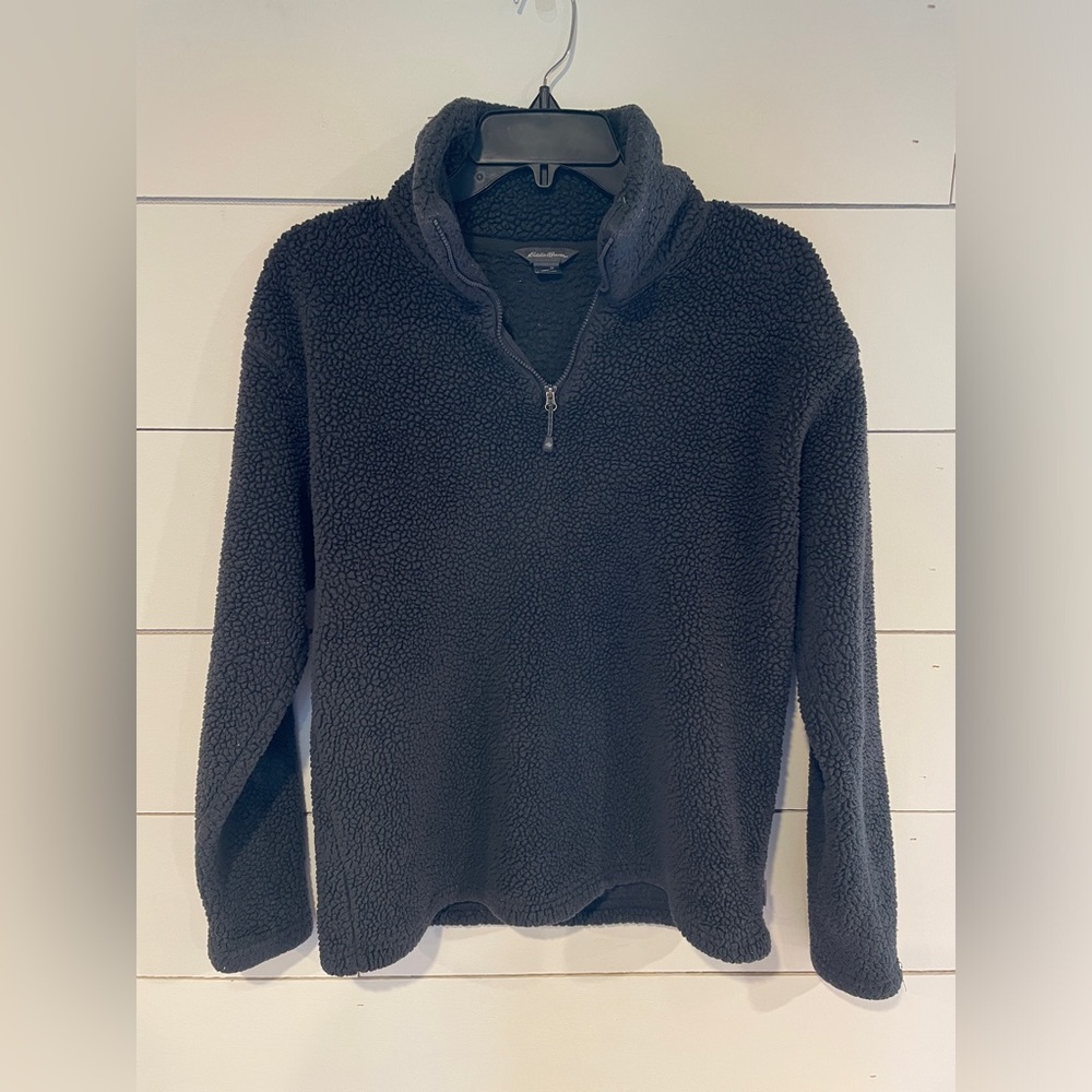 Women’s Black Eddie Bauer Pull Over Sweater - M